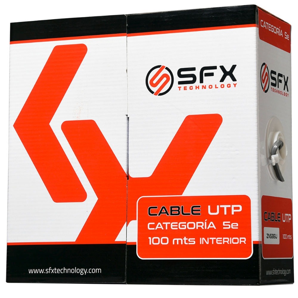 BOBINA  ROLLO SFX INTERIOR  UTP CAT 5E 100MTS