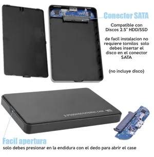 CARRY DISK SATA 2.5" EXTERNO USB3.0   p/disco  cas