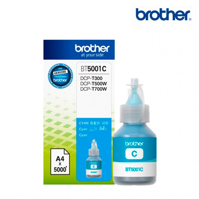 CARTUCHO PWT BROTHER BT5001C  CIAN 250 cm3 P/T300/T500W