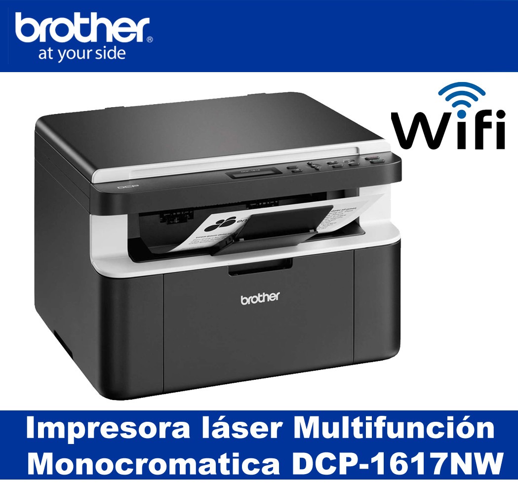 MULTIFUNCION LASER BROTHER DCP-1617NW 21PPM 600 DPI RED WIFI