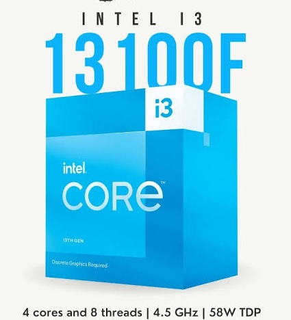 CPU INTEL CORE I3 13100F 13va gen s1700  OEM  + COOLER