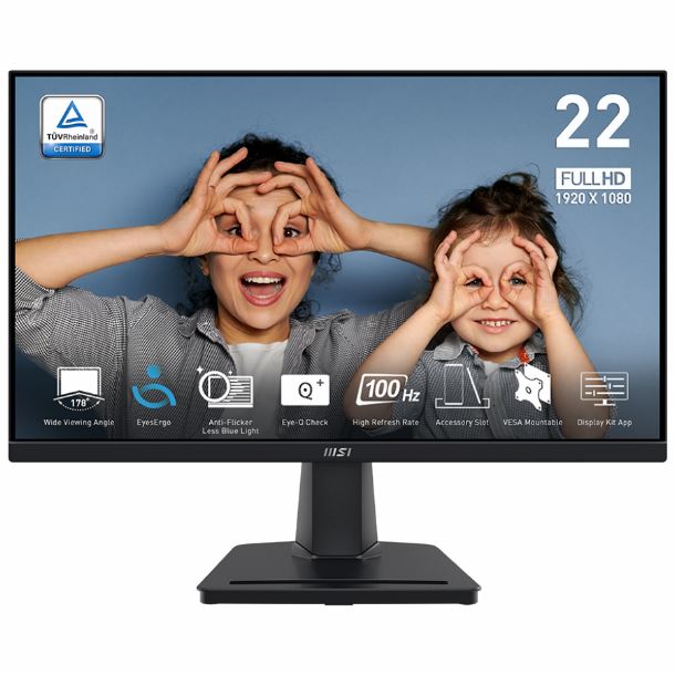 MONITOR 22 MSI PRO MP225 E12VL FHD 120HZ HDMI VGA