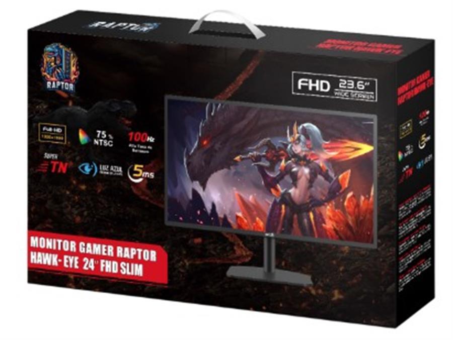 MONITOR 24 GAMMER RAPTOR  Hawk Eye 24 Slim FHD 100Hz 5Ms HDMI VGA