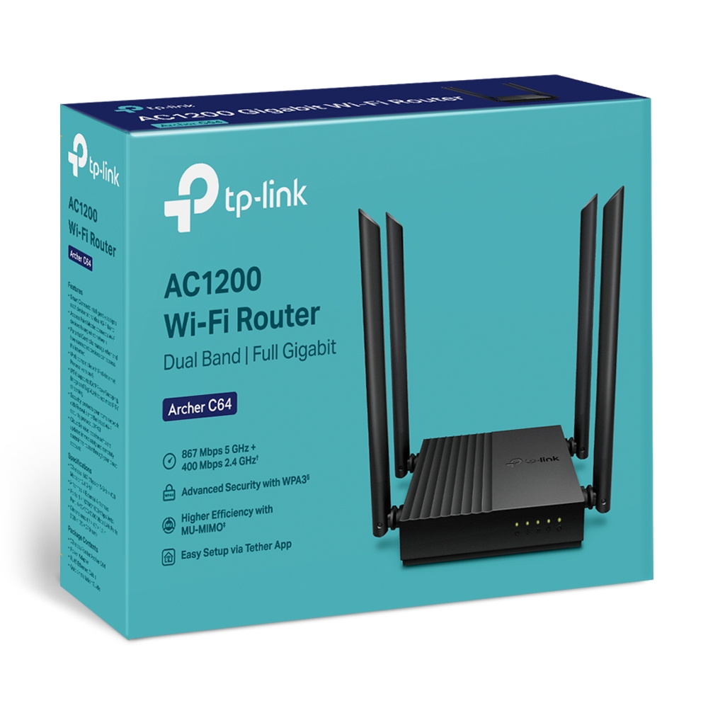 ROUTER INALAMBRICO ARCHER  C64 AC1200 mu-mimo Tp-Link