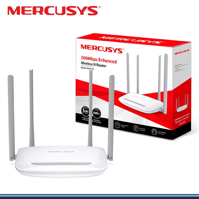 ROUTER INALAMBRICO MW325R Mercusys by TPLink 300Mbps N 4 Ant