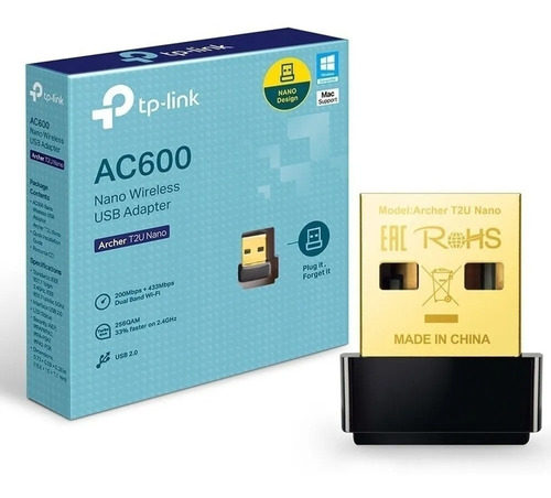 PLACA DE RED WIFI TP-LINK T2U NANO AC600 DUAL BAND