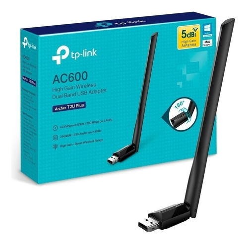 PLACA DE RED WIFI TP-LINK T2U Plus AC600 High Gain DUAL BAND