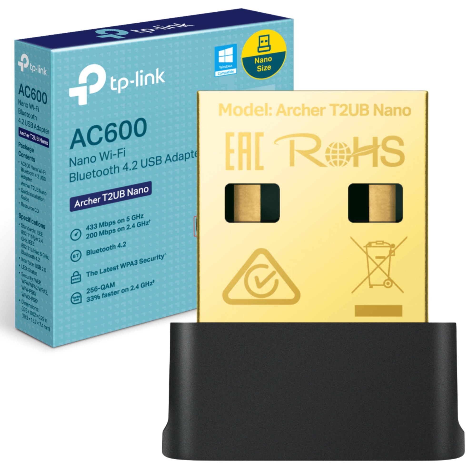 PLACA DE RED WIFI TP-LINK TX2UB USB AC600 +  Bluet