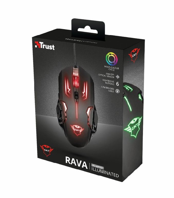 MOUSE TRUST GAMER GTX108 RAVA 6000dpi