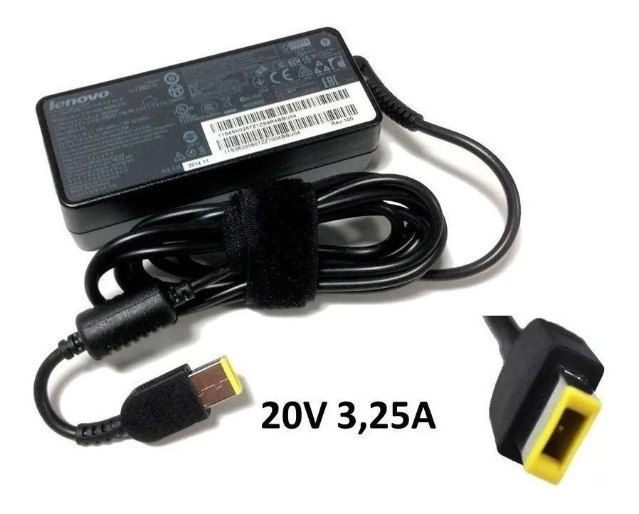 CARGADOR ULTRABOOK LENOVO SQUARE - 20V 4,5A 90W  1