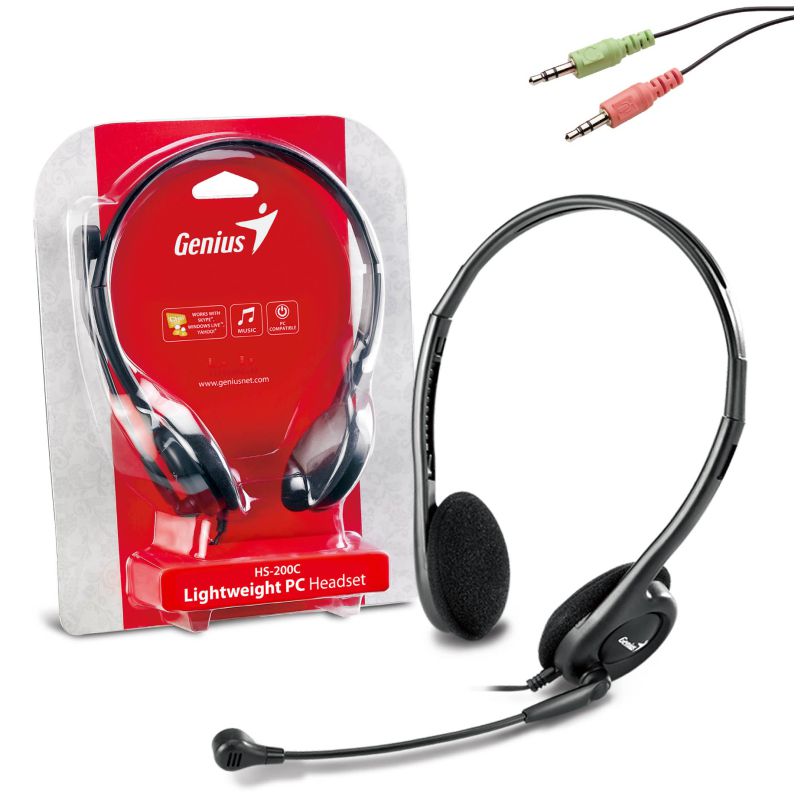 AURICULAR Y MICROFONO  GENIUS  HS-200C 2 jack
